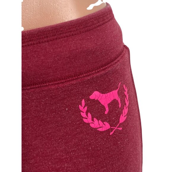 RARE Vtg VS PINK University Of Pink Cropped Logo Sweatpants | Y2K Athleisure XS - Picture 4 of 16
